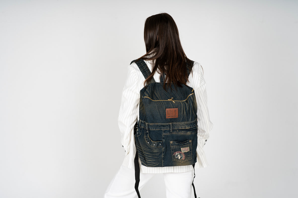 Zealand Upcycled Denim Backpack