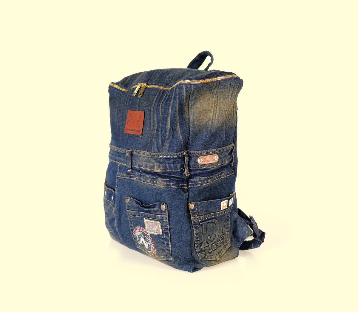 Zealand Upcycled Denim Backpack