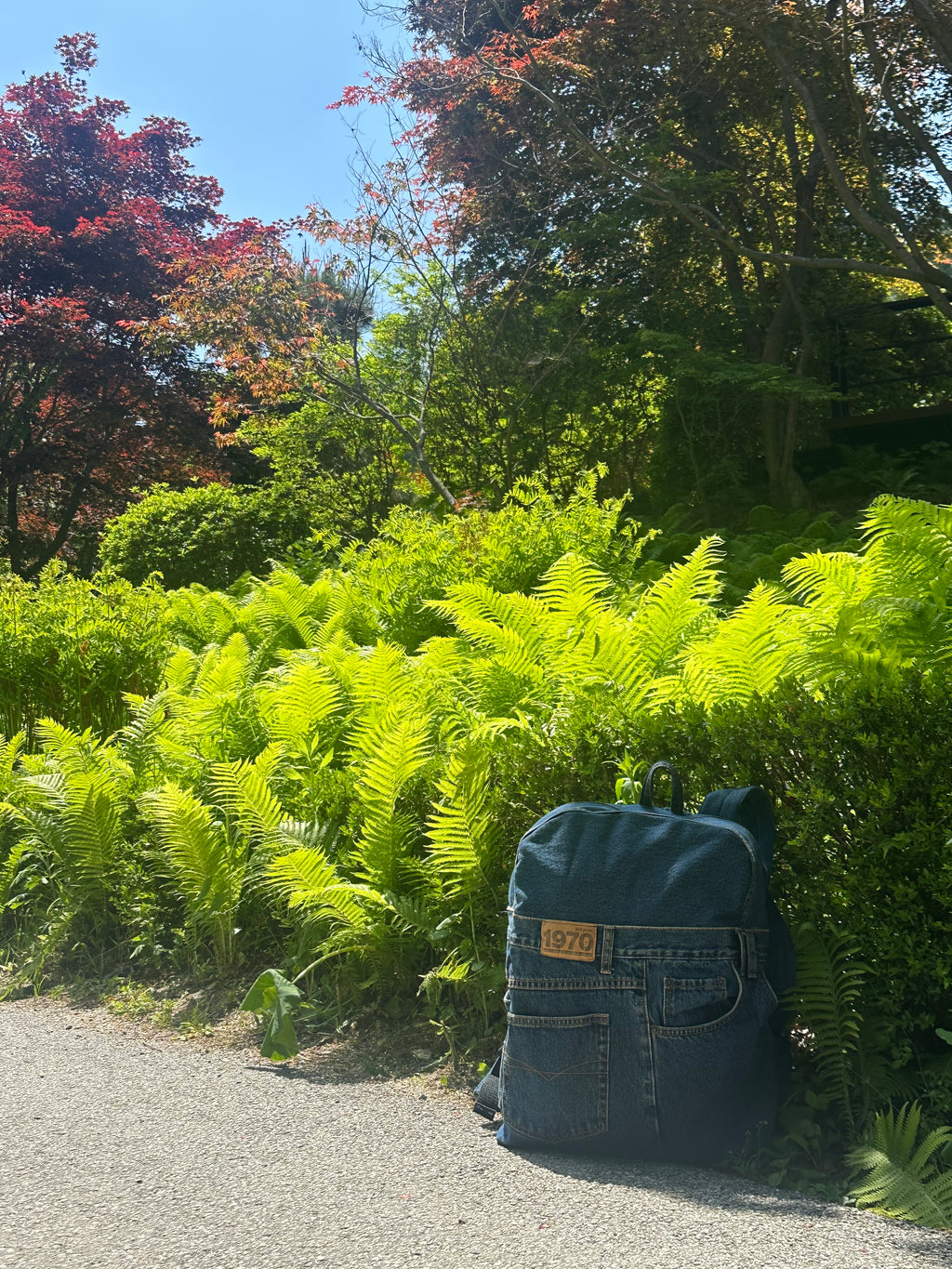 Real Blue Formal Male Upyclced Denim Backpack - Large / 리얼블루 포멀 남성 업사이클 데님 백팩 [라지]