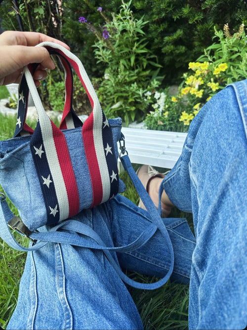 Hand-Grip Mini Denim Tote Bag 핸드그립 미니 업사이클 데님 토트백