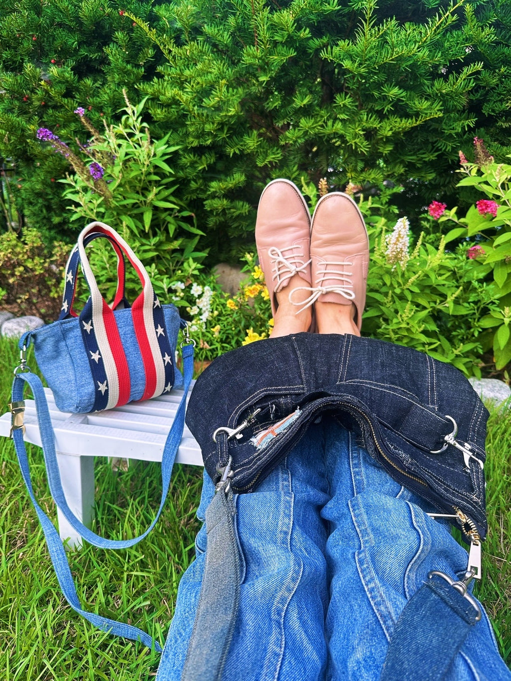 Hand-Grip Mini Denim Tote Bag 핸드그립 미니 업사이클 데님 토트백