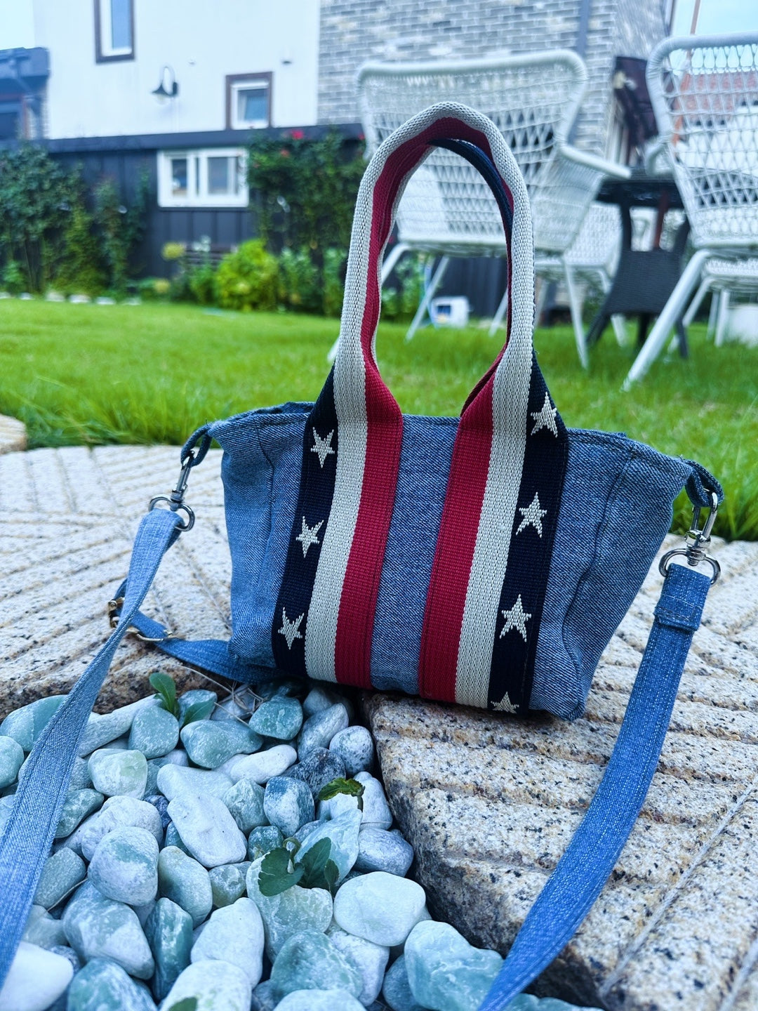 Hand-Grip Mini Denim Tote Bag 핸드그립 미니 업사이클 데님 토트백