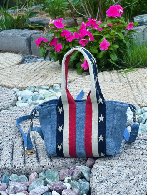 Hand-Grip Mini Denim Tote Bag 핸드그립 미니 업사이클 데님 토트백