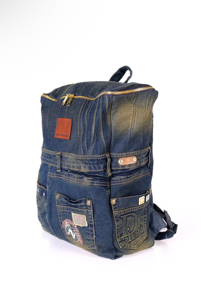 Zealand Upcycled Denim Backpack