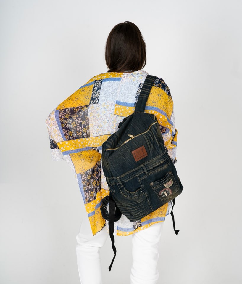 Zealand Upcycled Denim Backpack