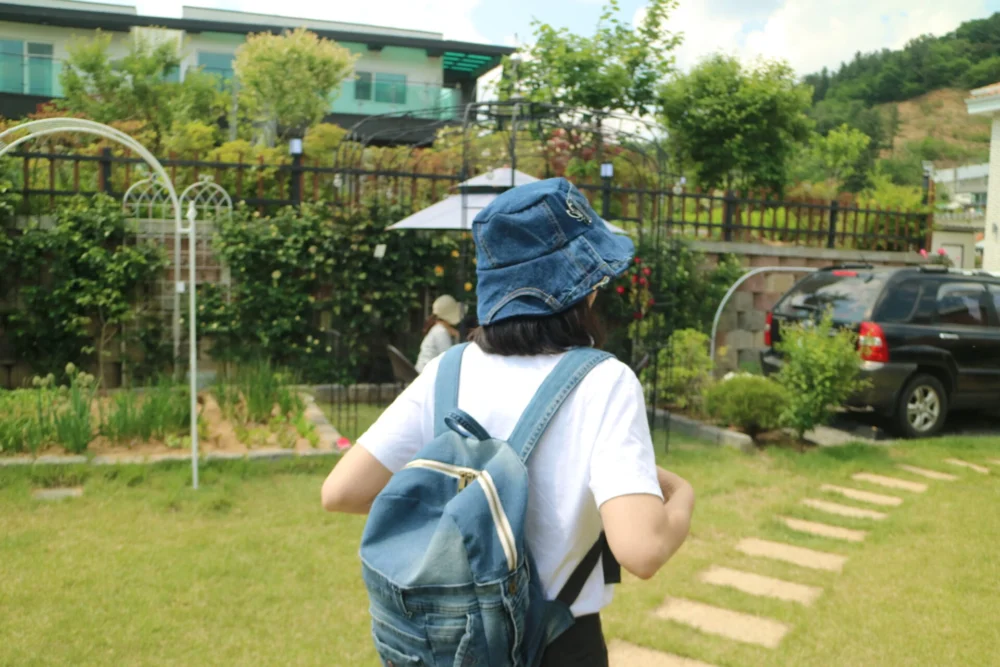 Friendy Denim Backpack - 프랜디 데님 백팩 - S - Image 7
