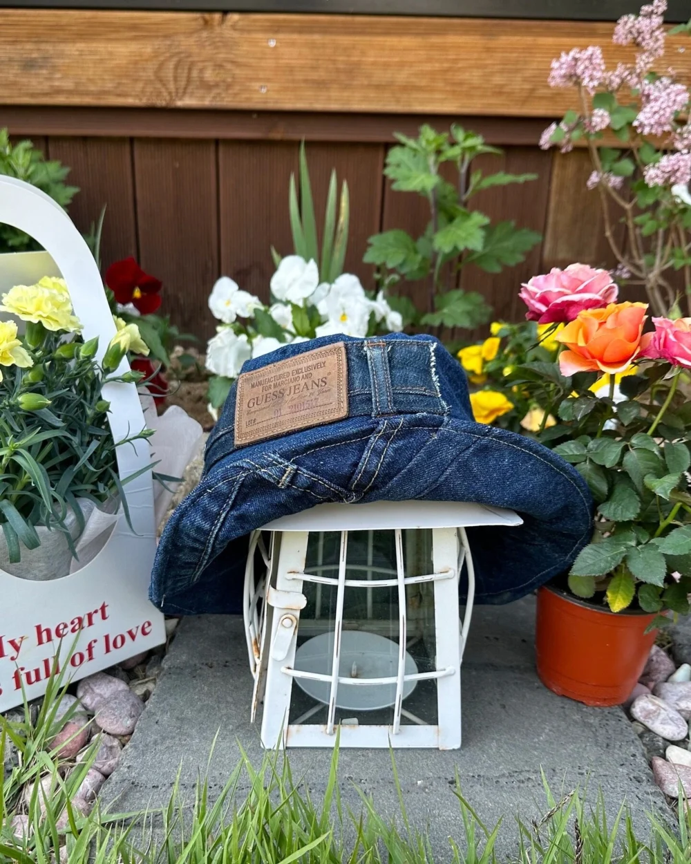 Upcycled Denim Bucket Hat (Denim Blue)- 업사이클 데님 버켓 모자 (데님블루) - ML