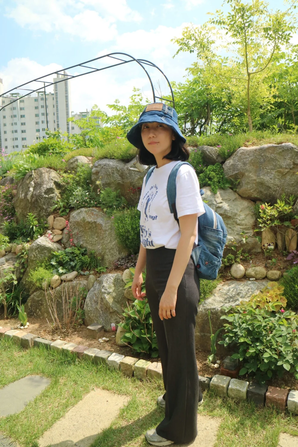 Friendy Denim Backpack - 프랜디 데님 백팩 - S - Image 8