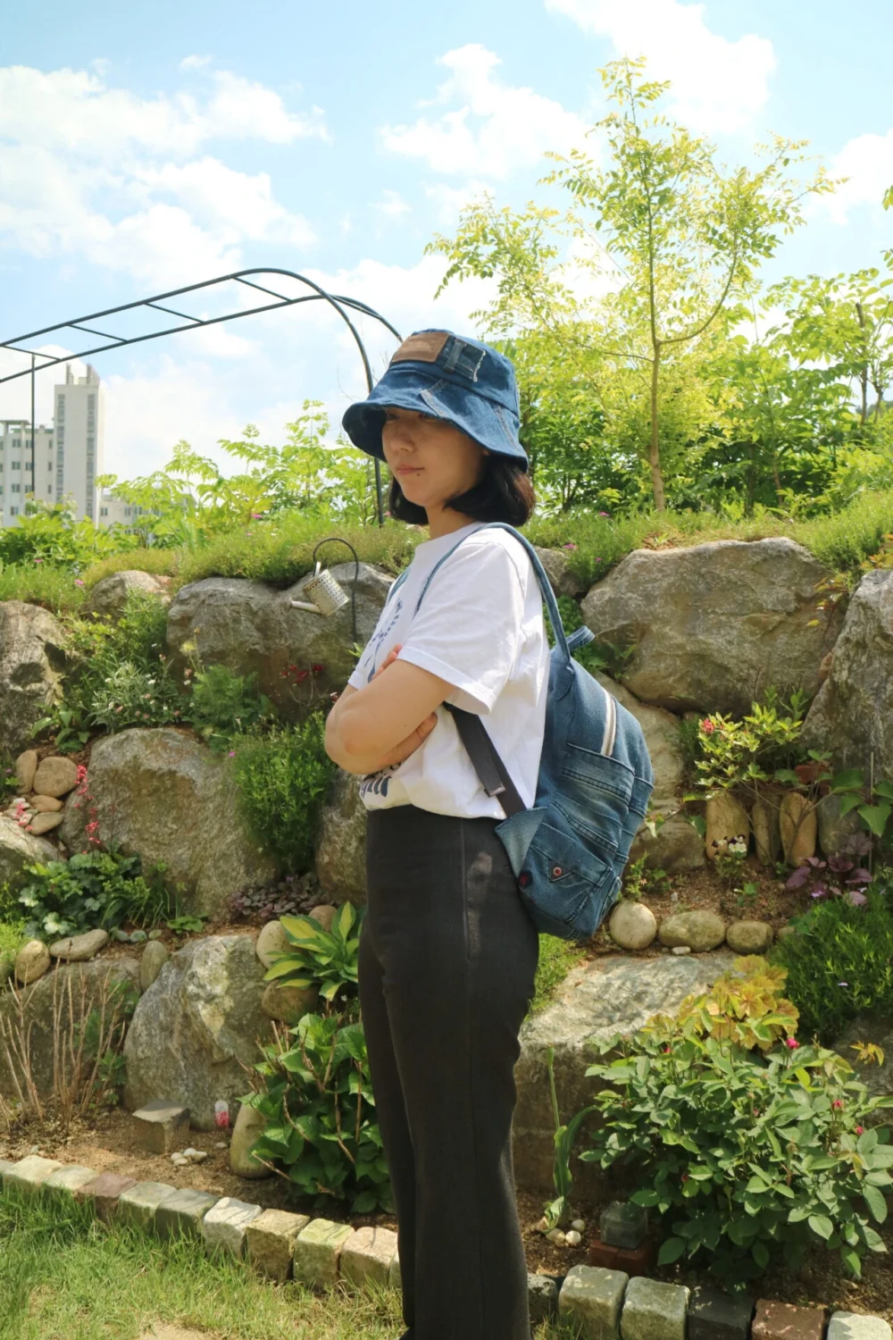 Friendy Denim Backpack - 프랜디 데님 백팩 - S - Image 12