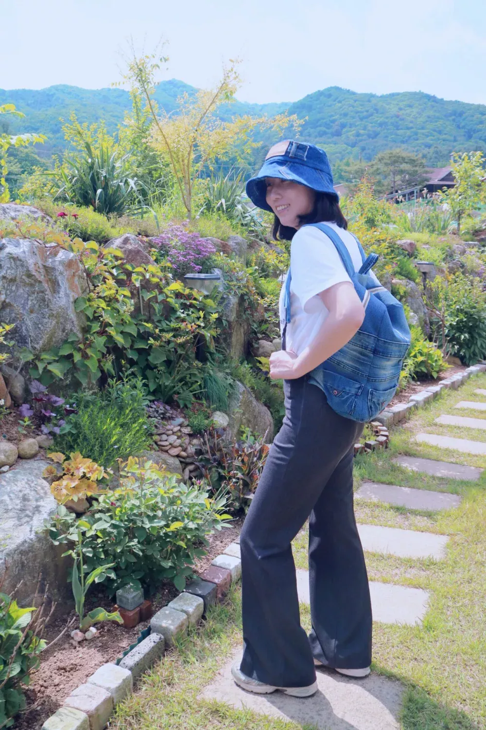 Friendy Denim Backpack - 프랜디 데님 백팩 - S