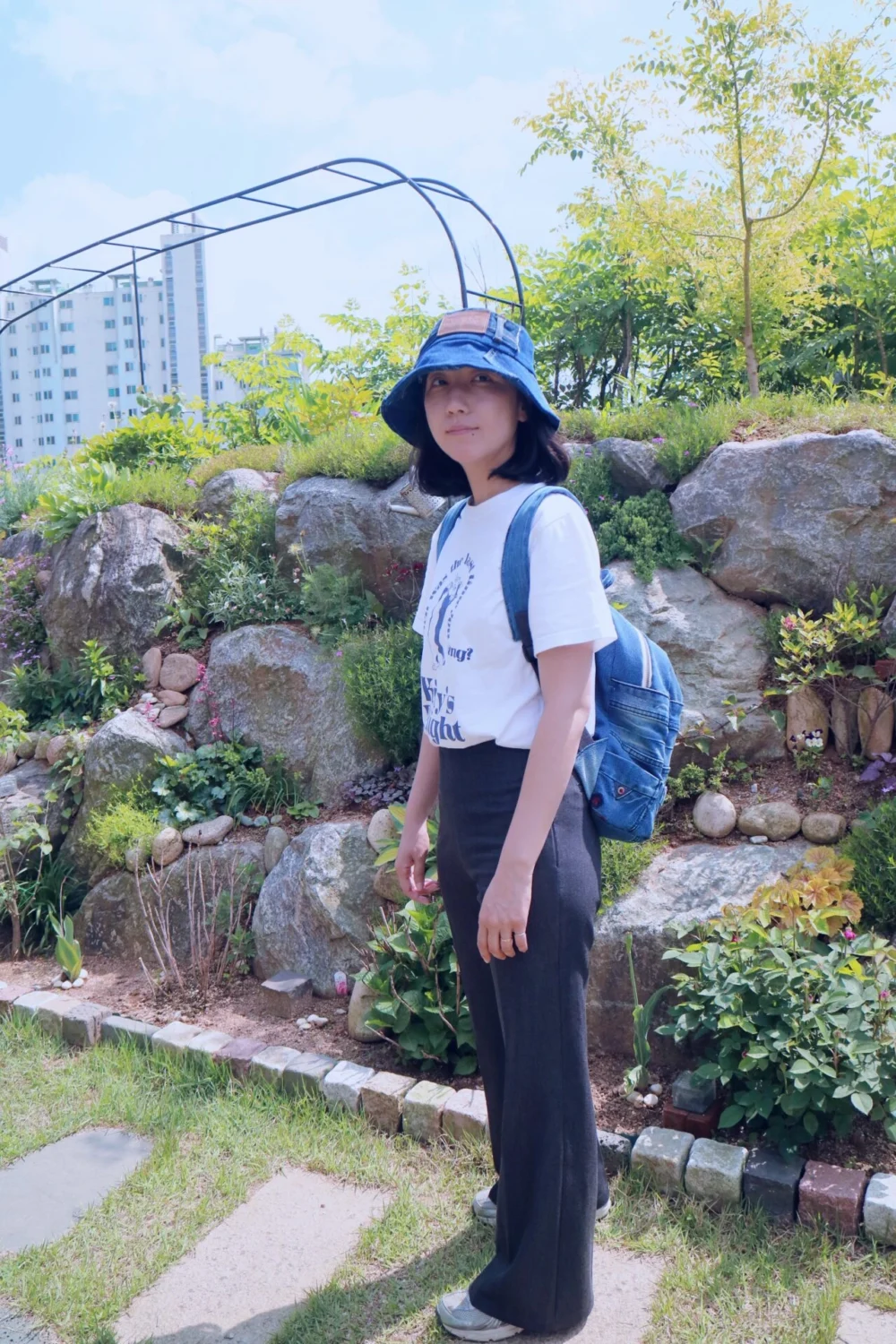 Friendy Denim Backpack - 프랜디 데님 백팩 - S - Image 19